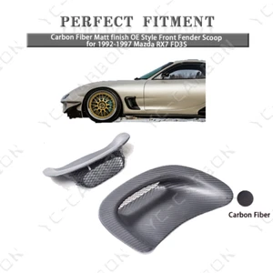 Nueva cuchara guardabarros delantero estilo OE acabado mate carbono para Mazda RX7 FD3S 1992-1997 - Imagen 1 de 24