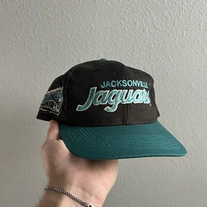 VTG Jacksonville Jaguars Banned Logo Sports Specialties Script Hat SnapBack RARE - Picture 1 of 7