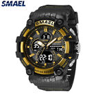 SMAEL Brand Men Sport Watch Large Dial Boys Wristwatch LED Alarm Digital Watches