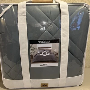 UGG Alahna Diamond Queen Bettdecken-Set 92 x 96 2 Shams 26 x 21 Chambray Öko Tex NEU - Bild 1 von 8