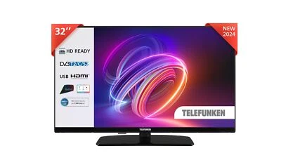 Telefunken TV 32" HD Ready 32TENSHDZ, TV LED 32 Pollici, Digitale DVB-T2/C/S2, U - Immagine 1 di 4