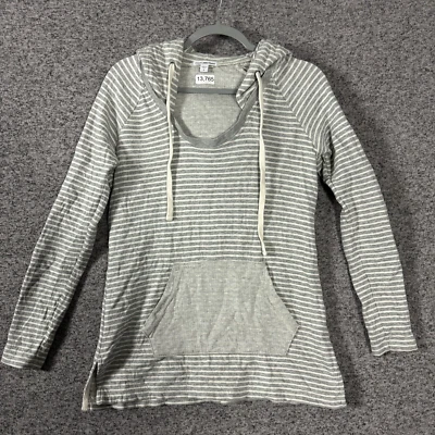 Suéter con capucha de manga larga de algodón gris talla 2 estándar James Perse para mujer Foto 1 de 4