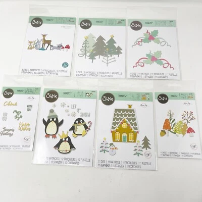 Paquete de troqueles de corte Sizzix Thinlits tema de invierno bosque de Navidad NUEVO Foto 1 de 4