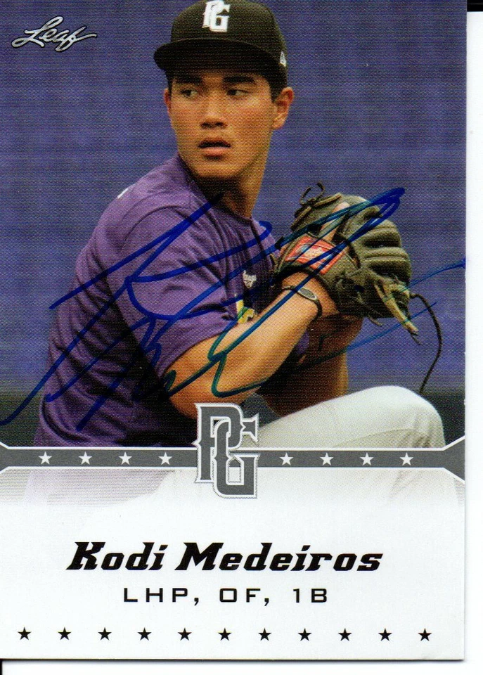 Kodi Medeiros 2013 Leaf Perfect Game Autographed Signed Card - Image 1 of 1