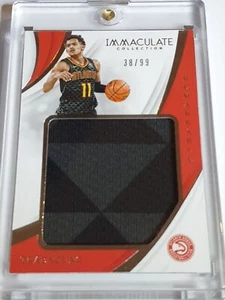 2018 Immaculate Trae Young Rookie #PATCH /99 2 Color Game Worn Jersey - Rare - Picture 1 of 4