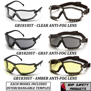 PYRAMEX V2G SAFETY GLASSES/GOGGLE HYBRID ANTI-FOG LENS Z87+ CHOOSE YOUR COLOR! - Picture 1 of 13