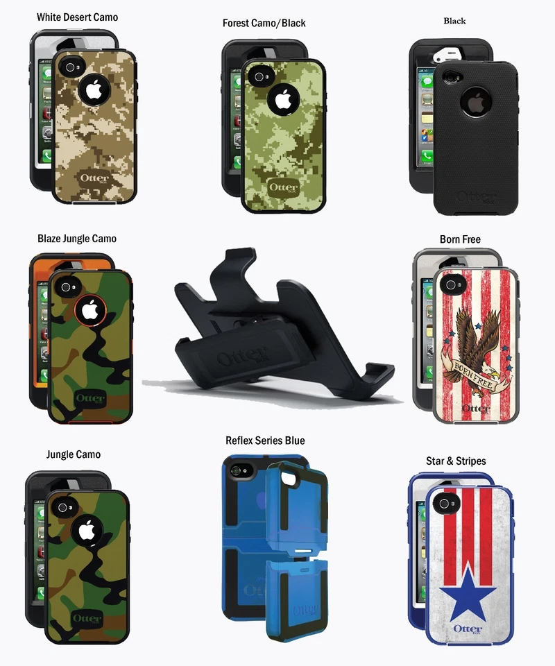 New Authentic Otterbox Defender Series Case for Apple iPhone 4/4S + Clip Holster - Image 1 of 4