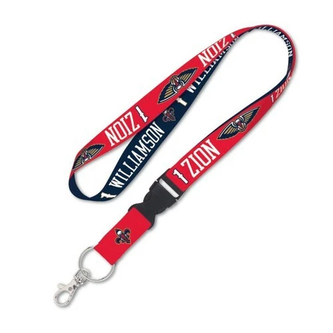 ZION WILLIAMSON NEW ORLEANS PELICANS LANYARD DETACHABLE BUCKLE 1" WIDE 22" LONG Cover