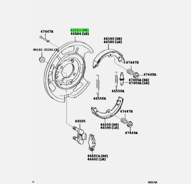 Juego de placas de freno de estacionamiento R&L TOYOTA IS250/350 GS460/450H/430/350 genuino Foto 1 de 1