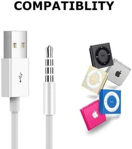 Charger iPod USB Cable for iPod Apple 3rd 4th 5th 6th 7th Generation 3.5mm - Picture 1 of 11