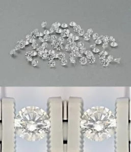 Loose CVD Lab-Grown Diamond 5.00 mm Round D to F - IF Certified Diamond 2 Pcs - Picture 1 of 6