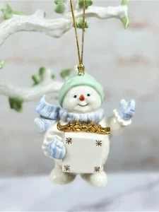 Lenox Snowman Christmas Gift Christmas Tree Hanging Collectible Ceramic Ornament - Picture 1 of 13