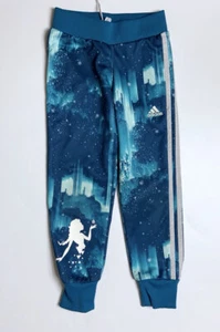 Adidas girl's x Disney Frozen Elsa Frozen 3 Stripes Pants-blue Ay6082 #Sec-A6 - Picture 1 of 5