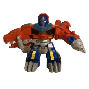 Transformers Rescue Bots Optimus Prime T-Rex Dinosaur 9" Figure Playskool - Picture 1 of 12