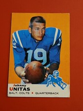 🏈 JOHNNY UNITAS 1969 TOPPS FOOTBALL CARD #25 BALTIMORE COLTS
