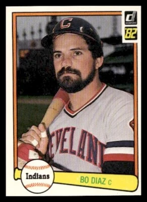 1982 Donruss #263 Bo Diaz Cleveland Indians Baseball card - Image 1 of 2