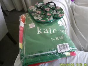 Brand New KATE SPADE BEACH TOWEL 64" X 34" WATERMELON Print, sandals, 10B - Picture 1 of 5