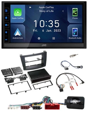 JVC DAB Bluetooth Lenkrad USB 2DIN Autoradio für Mazda 3 2010-2015 - Bild 1 von 4