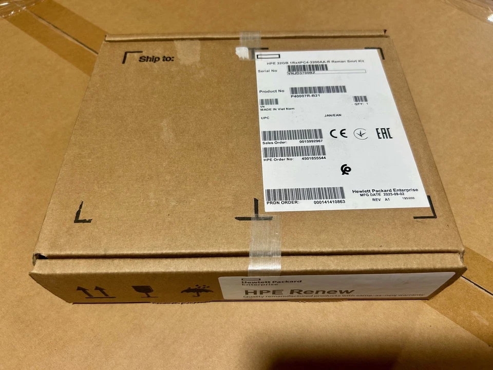 P40007-B21 HP 32GB 1Rx4 PC4-3200AA Registered Smart Memory - Image 1 of 1