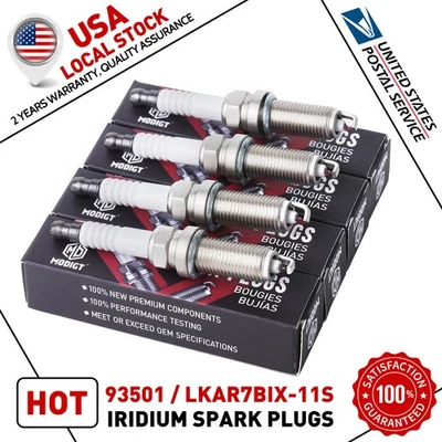 4 Pack 93501 Iridium IX Spark Plugs 2017-2018 for Toyota Yaris IA L4 1.5L New - Imagem 1 de 4