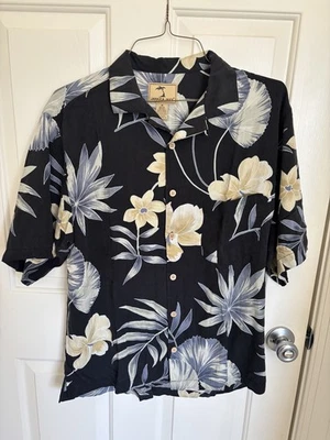 Jamaica Jaxx Shirt Mens M Black Soft Short Sleeve Button-Up Hawaiian  - Image 1 of 3