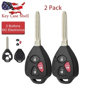 2 For Toyota RAV4 4Runner Venza Yaris Scion xB tC xD Remote Key Fob Case Shell - Picture 1 of 6