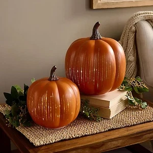Halloween Illuminated Starry Night Glass Pumpkins, Cherishous Twinkle LED Light - Picture 1 of 10