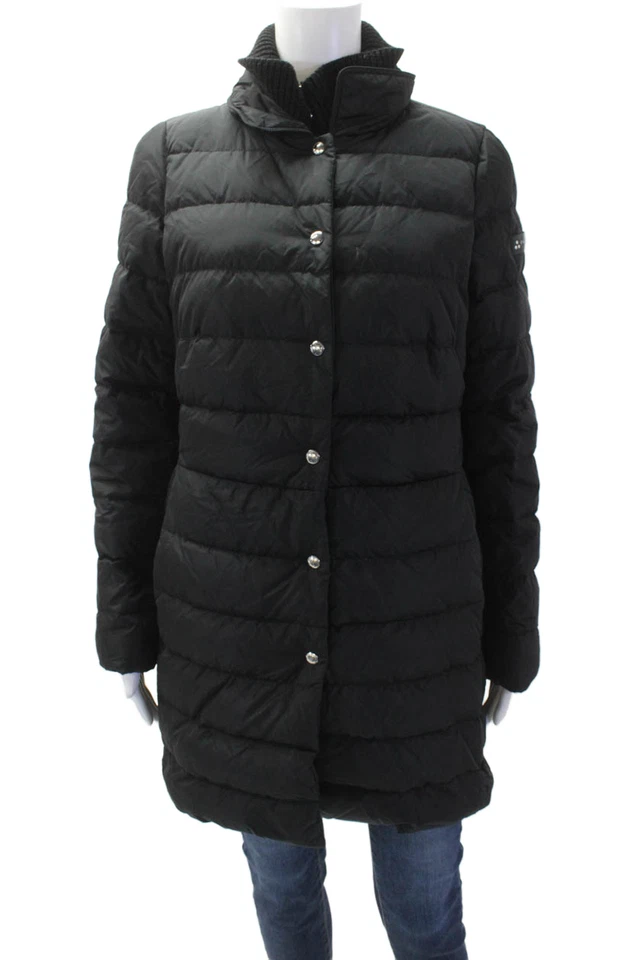 Abrigo acolchado Peuterey para mujer manga larga cuello cremallera completa negro talla 14 Foto 1 de 4