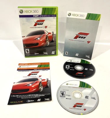 FORZA MOTORSPORT 4 MICROSOFT XBOX 360 COMPLETE 2-DISC SET W/ ADD-ON KEY 2011 - Image 1 of 4