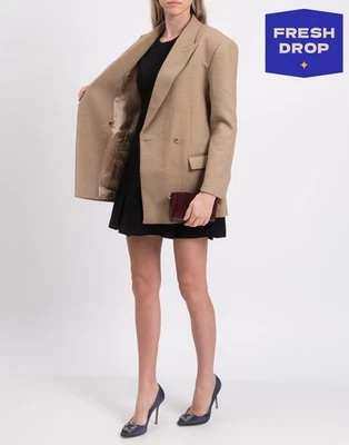 Chaqueta Blazer Sandro PVP€425 FR36 US4 S Mezcla de Lana Forrada Doble Pecho Foto 1 de 4