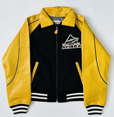 NEW AUTHENTIC AVIREX CLASSIC LEATHER & WOOL JACKET IN ORIGINAL PACKAGING   - Image 1 of 4