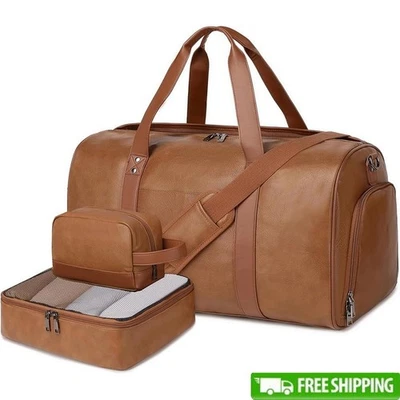 Искусственная кожа Weekender сумка с отделением для обуви упаковки куб туалетных принадлежностей сумка новый - Изображение 1 из 4