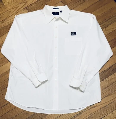 Vintage Bill Blass Men’s Size 2XL Wrinkle Free Chest Pocket L/S White Shirt  - Image 1 of 4