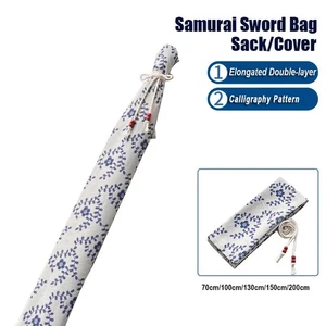 Cotton Japanese Samurai Sword Bag Sock Katana Tanto Cover Flower Style 70~130 cm - Picture 1 of 6