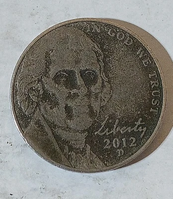 2012-D Jefferson Nickel Weight 4g Struck On Improper Annealed Planchets Black - Image 1 of 3