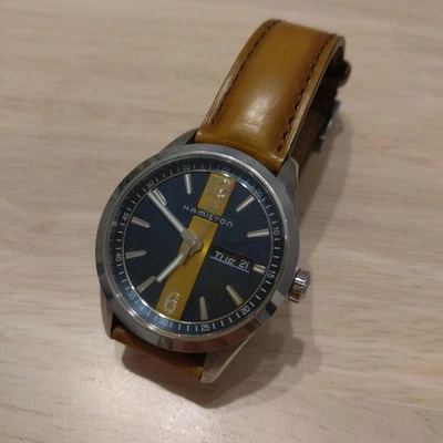 Мужские кварцевые часы Hamilton Broadway Day Date H433110 нержавеющая сталь серебро - Изображение 1 из 4