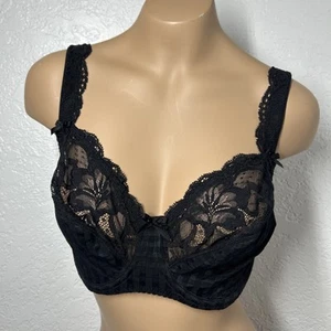 Prima Donna Madison Full Cup Underwire Black 32E Lace Bows Luxury - Picture 1 of 14