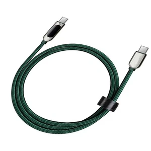 5A 100W PD USB-C Data Charging Cable LED Display Fast Charger Type-C to Type-C - Picture 1 of 10