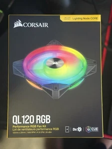 Corsair QL120 RGB 3-Fan Kit w/ Lighting Node CORE,120mm PWM Fans (CO-9050098-WW) - Afbeelding 1 van 1