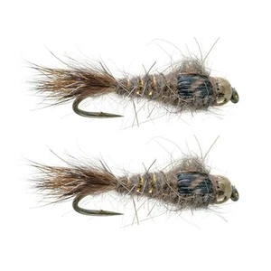 Umpqua Gold Bead Hare's Ear 2 Pack Nymph Fly Fishing Flies - Picture 1 of 2