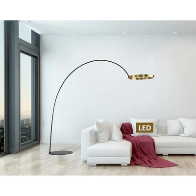 Anillo de Luz Único Geométrico 60w 2 Luces LED Piso Arqueado Marrón 82 Foto 1 de 4