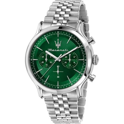 Orologio Maserati Epoca Cronografo uomo R8873618033 Acciaio Verde 42mm Watch New - Immagine 1 di 3