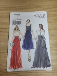 Vogue 8955 V8955 Loose Fitting Wide Leg Pants Palazzos PATTERN 14-22 - Picture 1 of 4