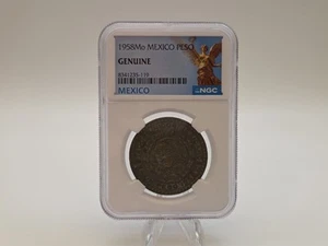 1958-Mo Mexico Peso - KM-459 - NGC genuine great strike details - Picture 1 of 6