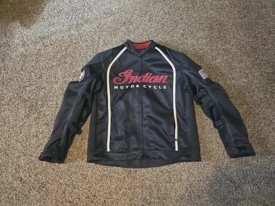Chaqueta de equitación acolchada de pista plana para hombre Indian Motorcycle malla bordada XL Foto 1 de 4
