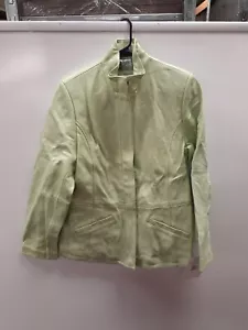 woman fashion liz claiborne leather jacket size med tanguerat Nwt - Picture 1 of 9
