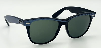 Vtg Ray Ban Wayfarer II Bausch Lomb Neat Street Striped Blue Sunglasses G15 #497 - Image 1 of 4