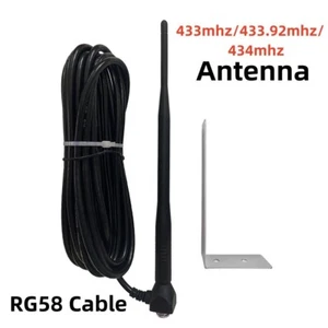 Outdoor 433.92MHz Antenna with RG58 Cable Garage Door 433mhz Signal antenna - Zdjęcie 1 z 7