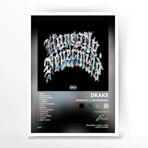 Drake 'Honestly, Nevermind' Poster No Frame, Music Poster - Picture 1 of 4
