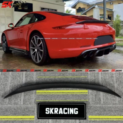 Alerón labial trasero de fibra de carbono para Porsche 911 991.1 Carrera S 2013-19 Foto 1 de 4